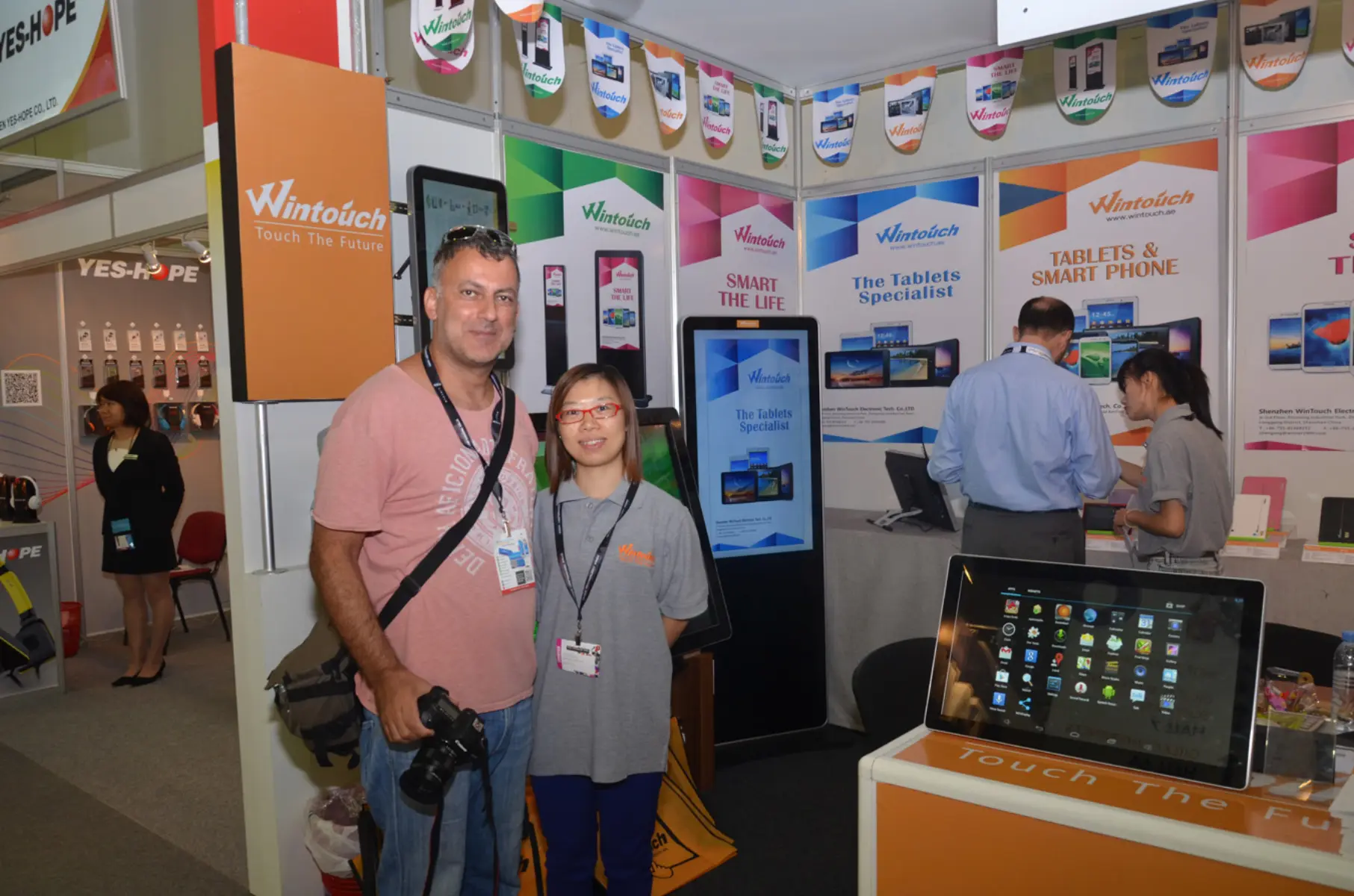 Wintouch booth visitors at GITEX Technology Week Dubai 2013
