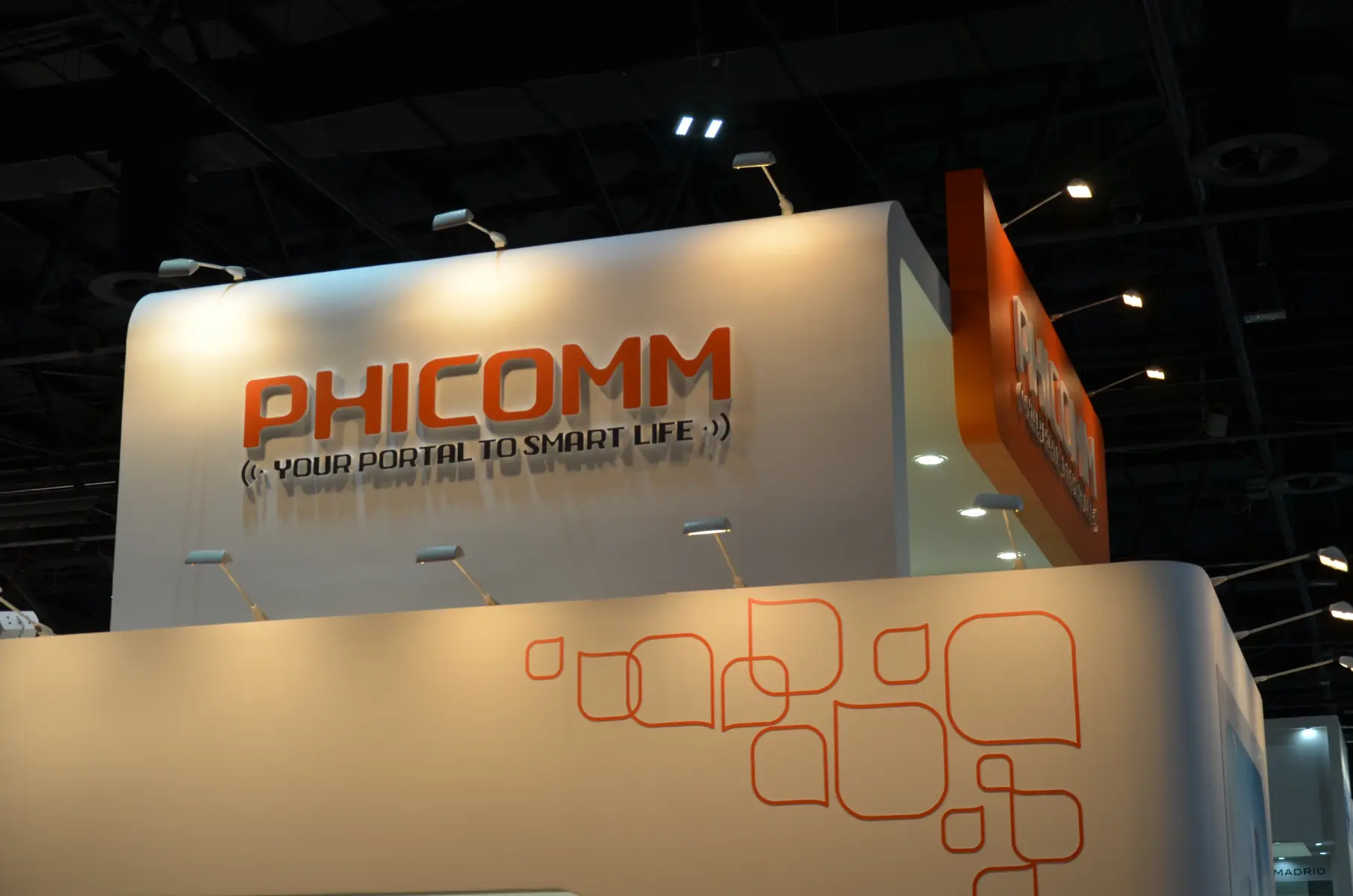 Wintouch booth branding and product wall at GITEX Dubai 2014