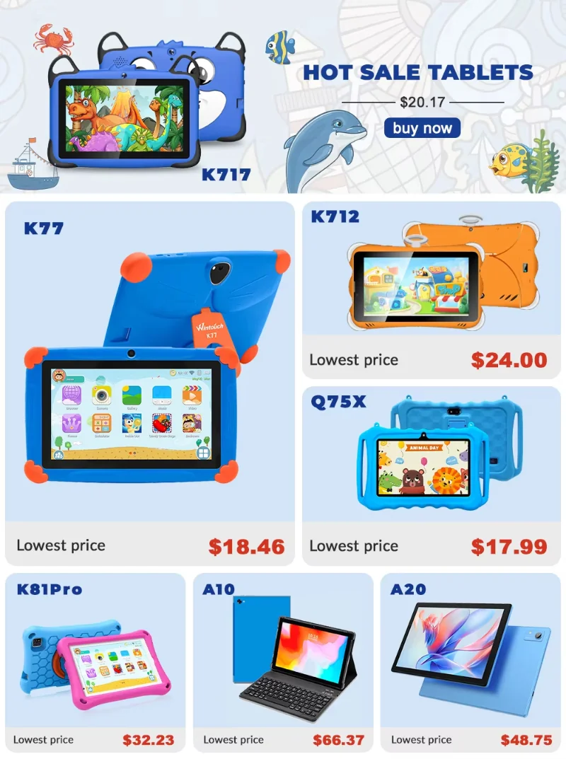 Wintouch K712 Kids Tablet 7-inch IPS — touchscreen experience
