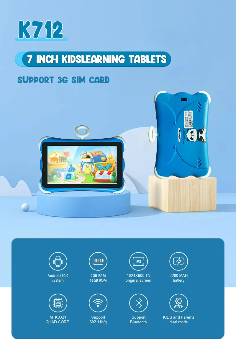 Wintouch K712 Kids Tablet 7-inch IPS — battery and charging